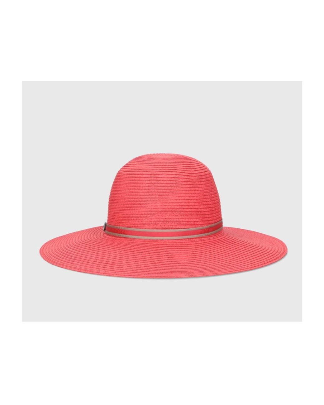 Borsalino Pink Giselle Braided Papier Hat
