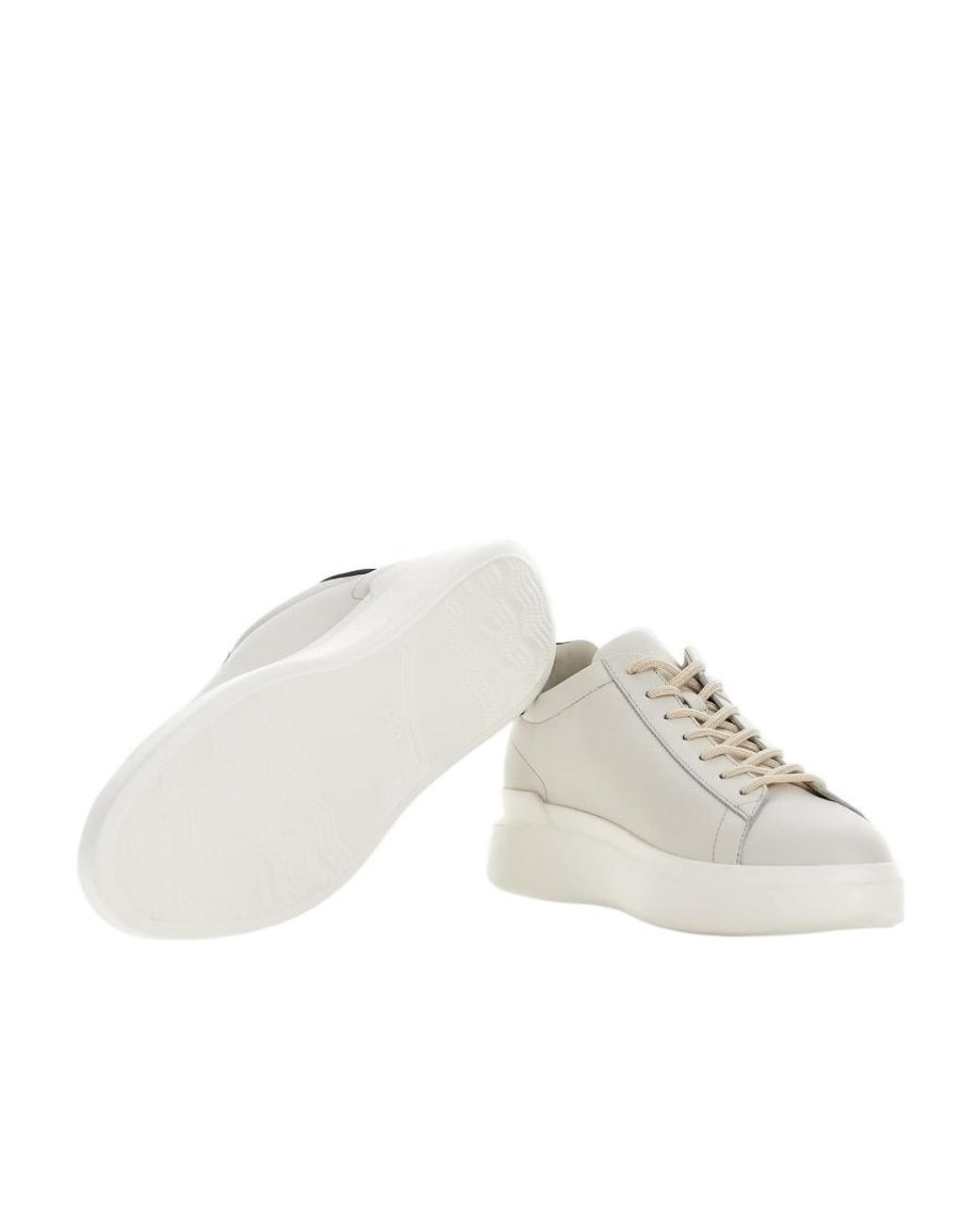Hogan White H580 Lace-Up Sneakers for men