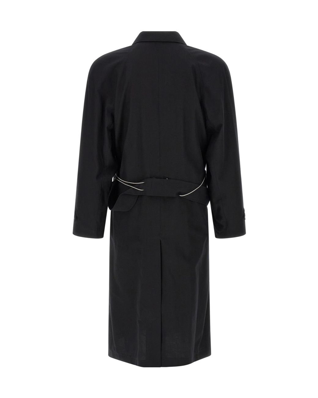Magliano Black Belted Trench Coat for men