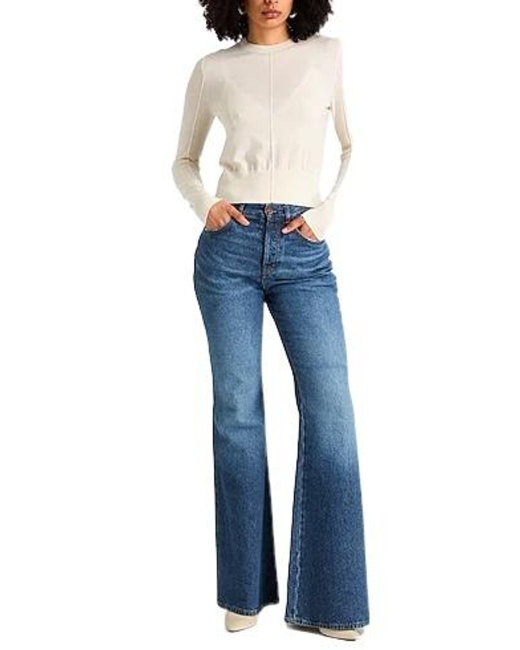 Chloé White Solid Color Lightweight Wool Knit Sweater