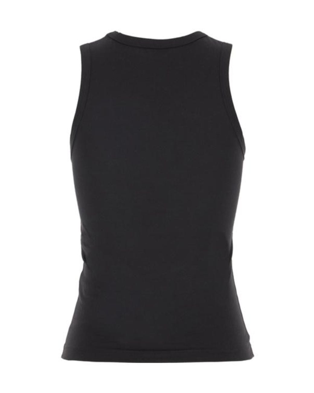 Lanvin Black Beaded Logo Tank Top