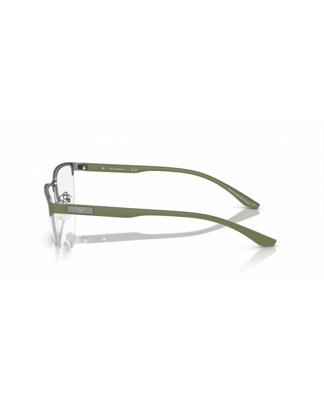 Emporio Armani Metallic Rectangle-Frame Glasses for men
