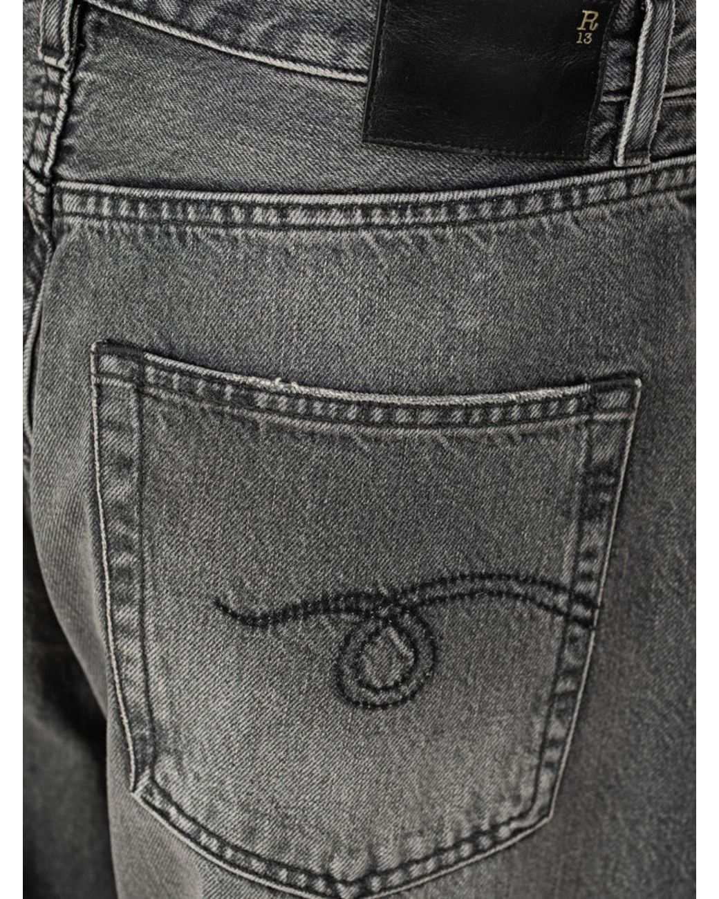 R13 Gray D'Arcy Loose-Fit Jeans