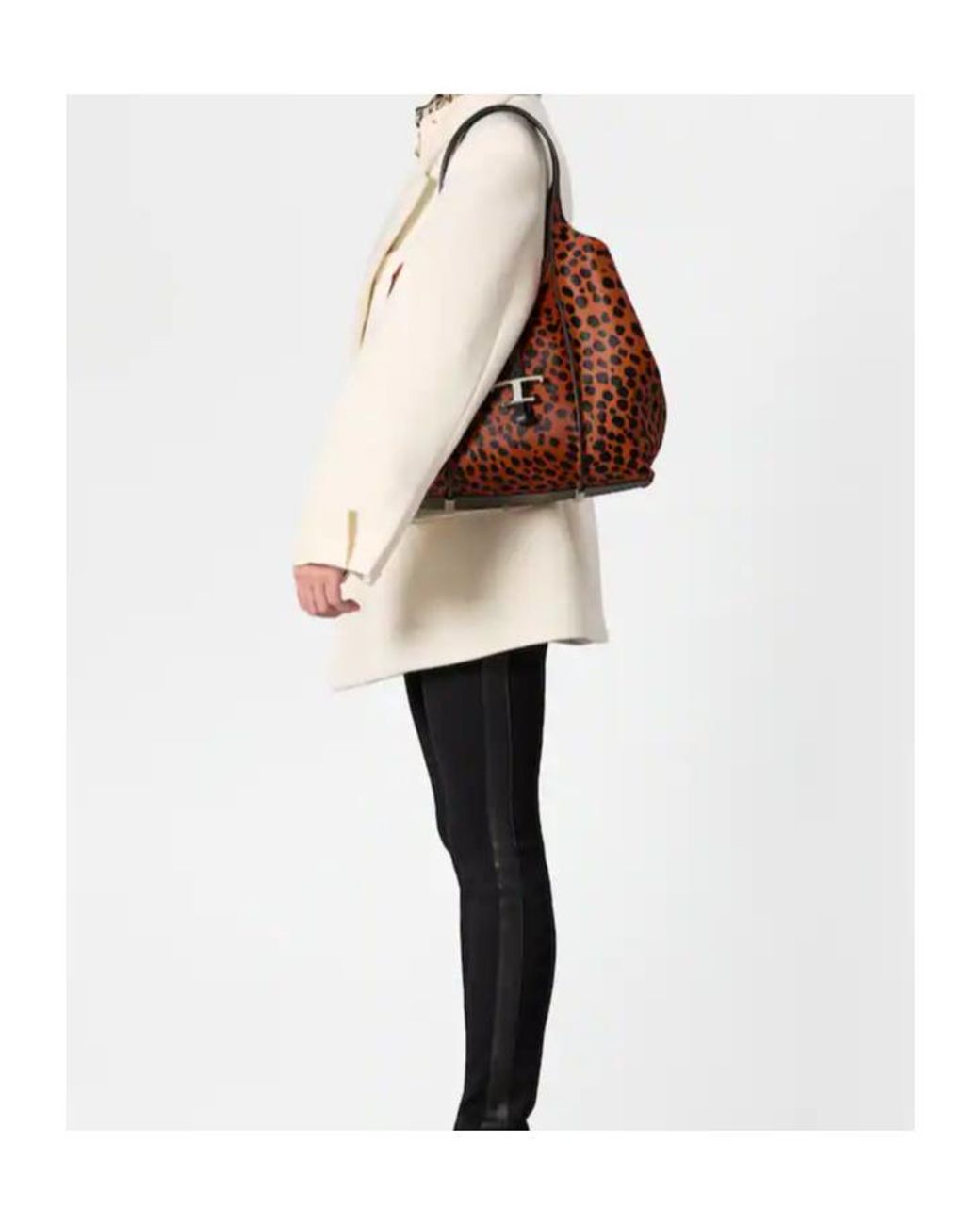 Tod's Brown T Timeless Shopping Bag