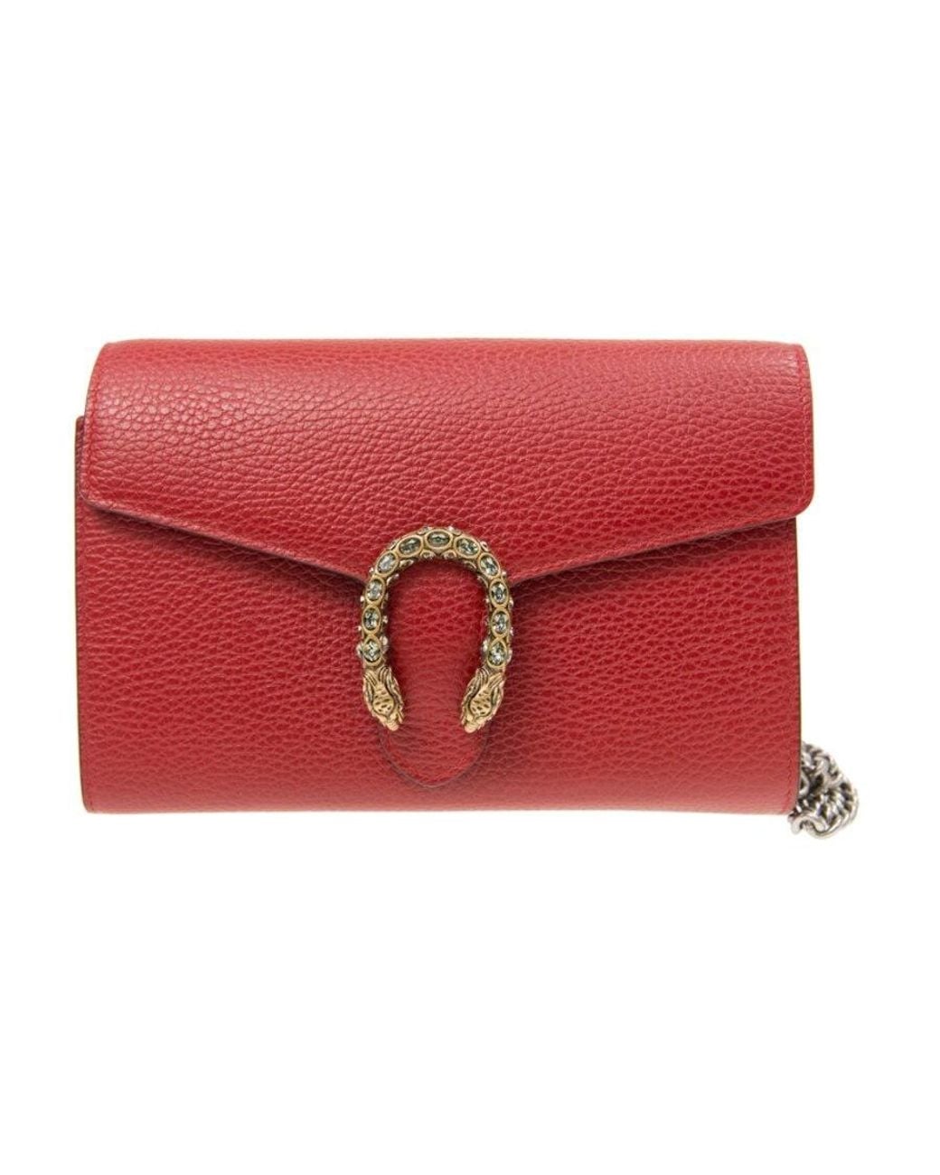Gucci Red Dionysus Leather Mini Chain Bag