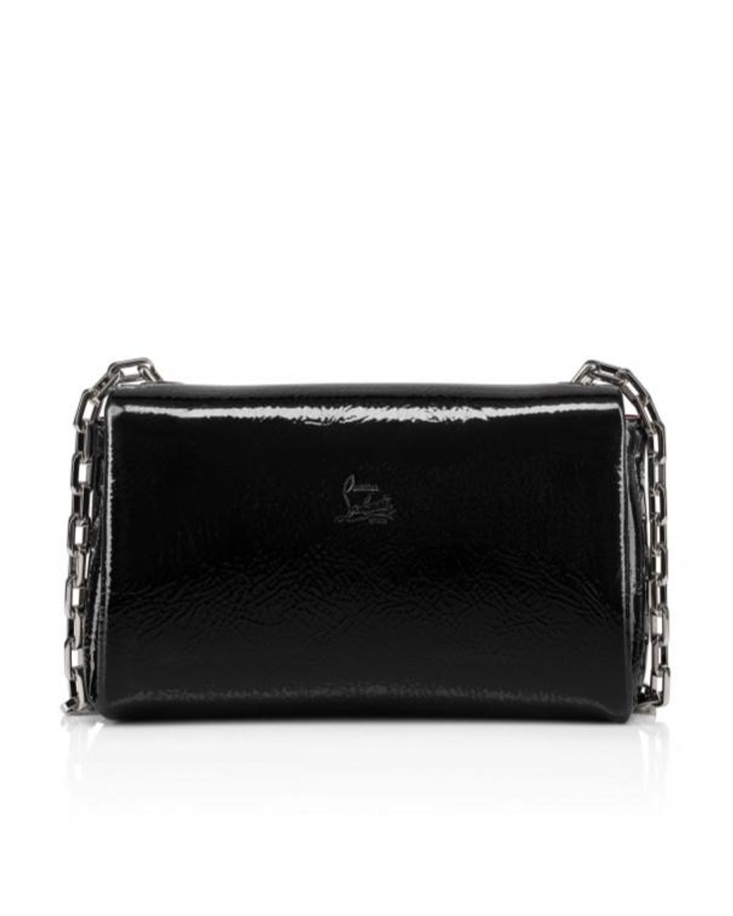 Christian Louboutin Black Loubi54 Foldover Top Crossbody Bag