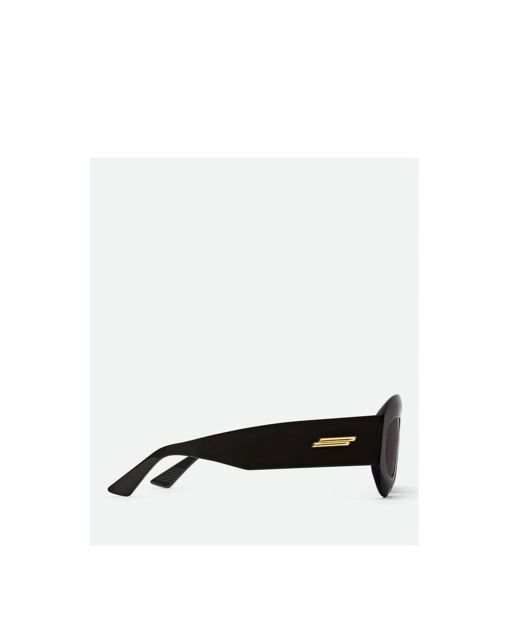 Bottega Veneta Black Eyewear Ultrathin Shield Sunglasses
