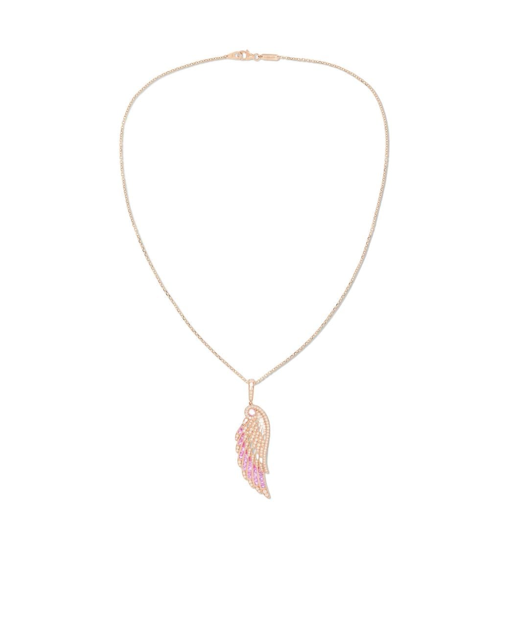 Garrard White 18-Karat Rose, Sapphire And Diamond Necklace