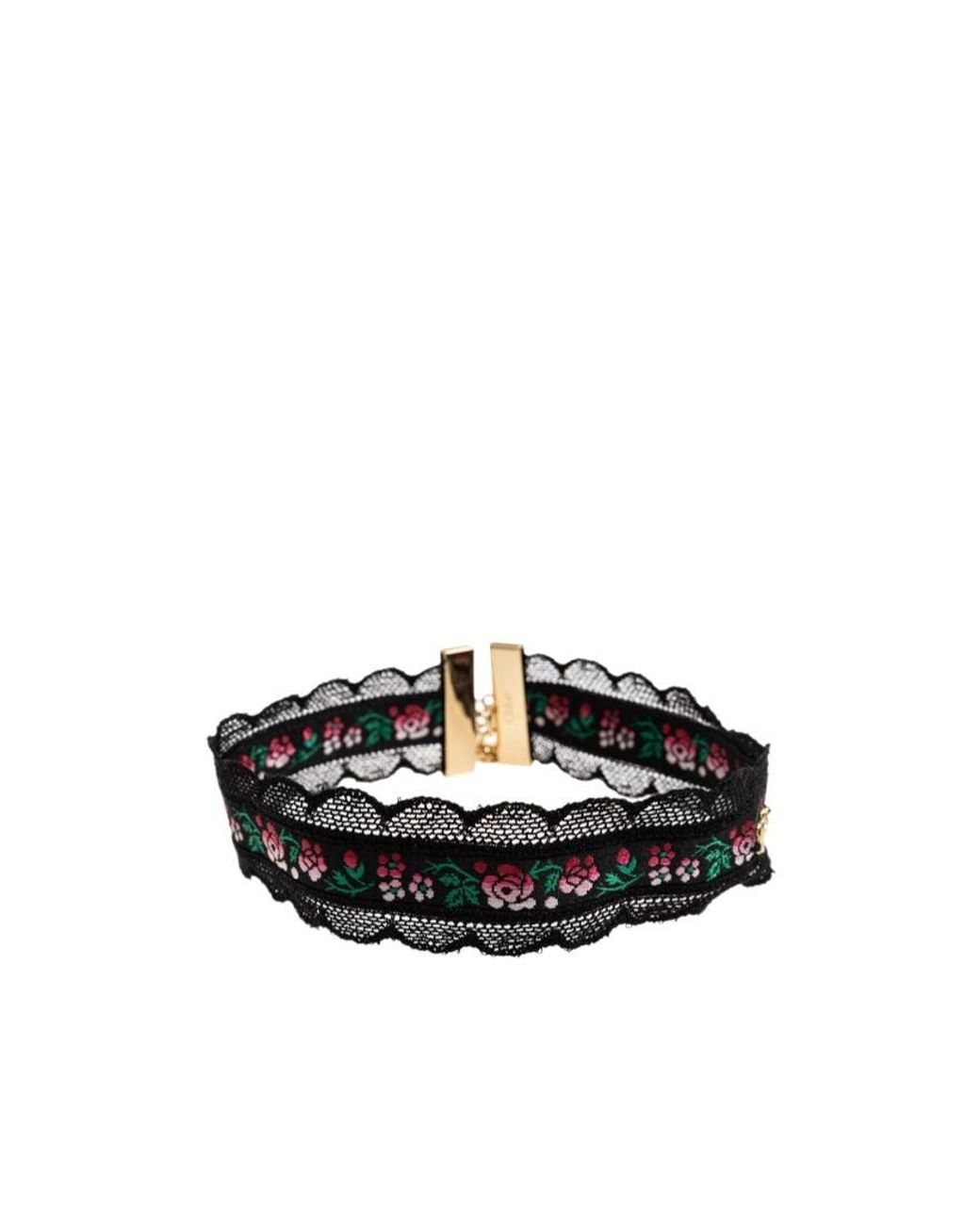 Chloé White Chloé Folk Floral Lace Choker Necklace
