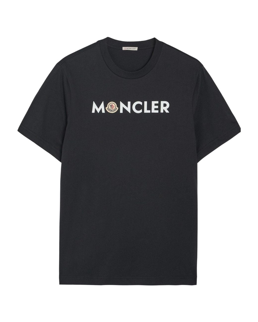 Moncler Black Cotton T-Shirt for men