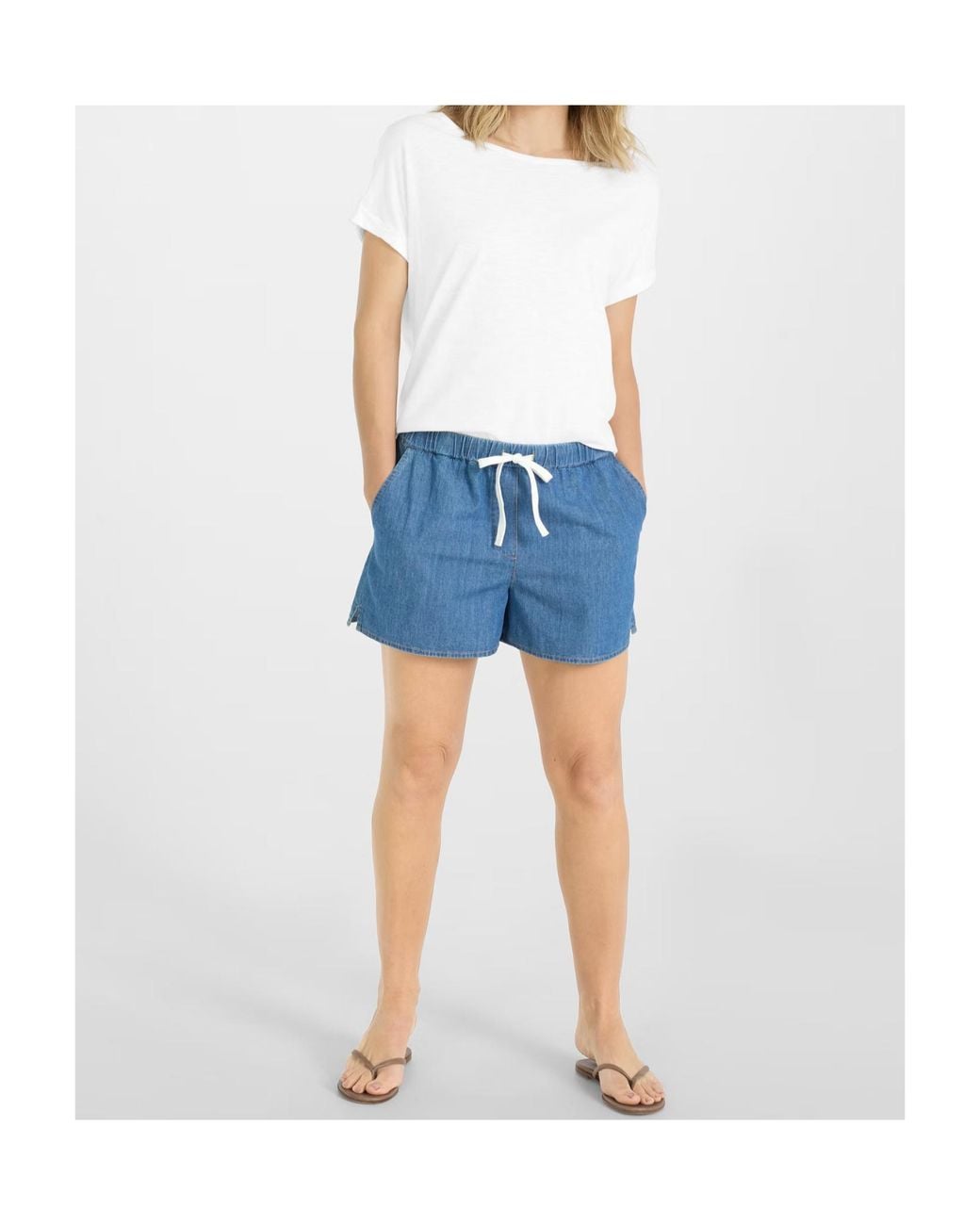 Juvia Blue Drawstring Waist Shorts