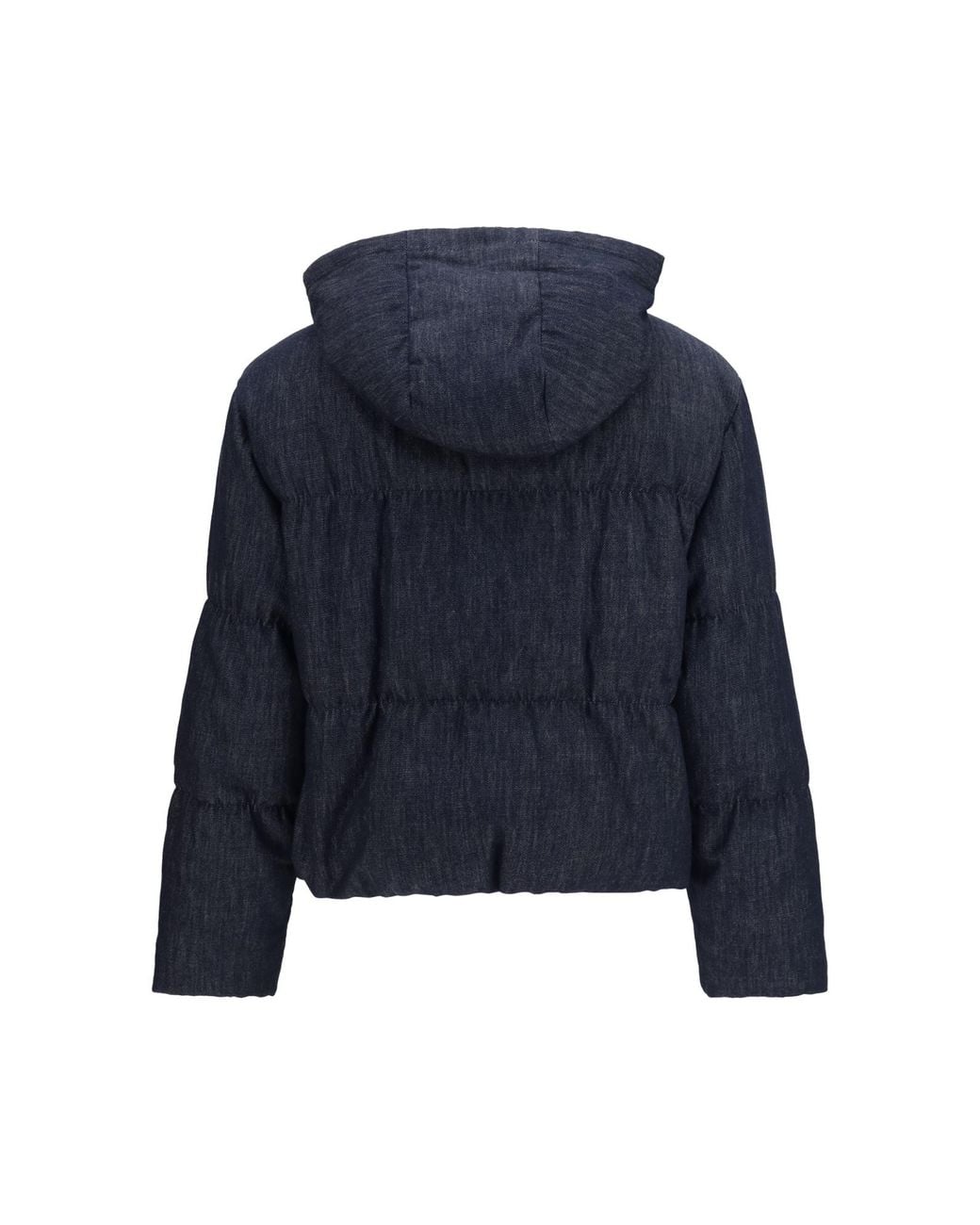 Brunello Cucinelli Blue Zip-Up Hooded Jacket