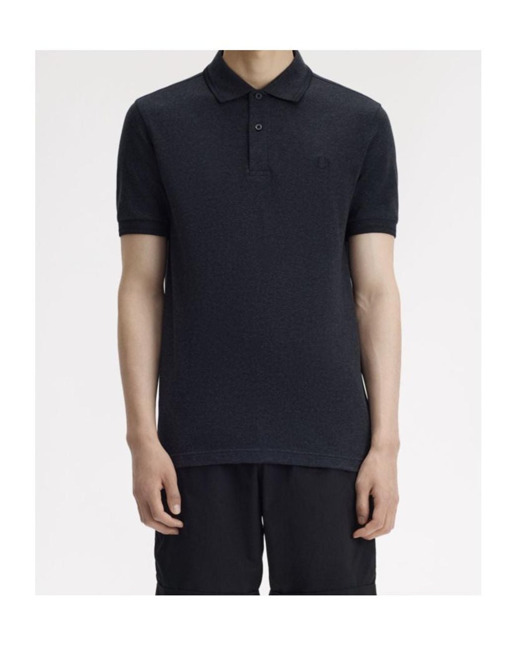 Fred Perry Black Short-Sleeved Polo Shirt for men