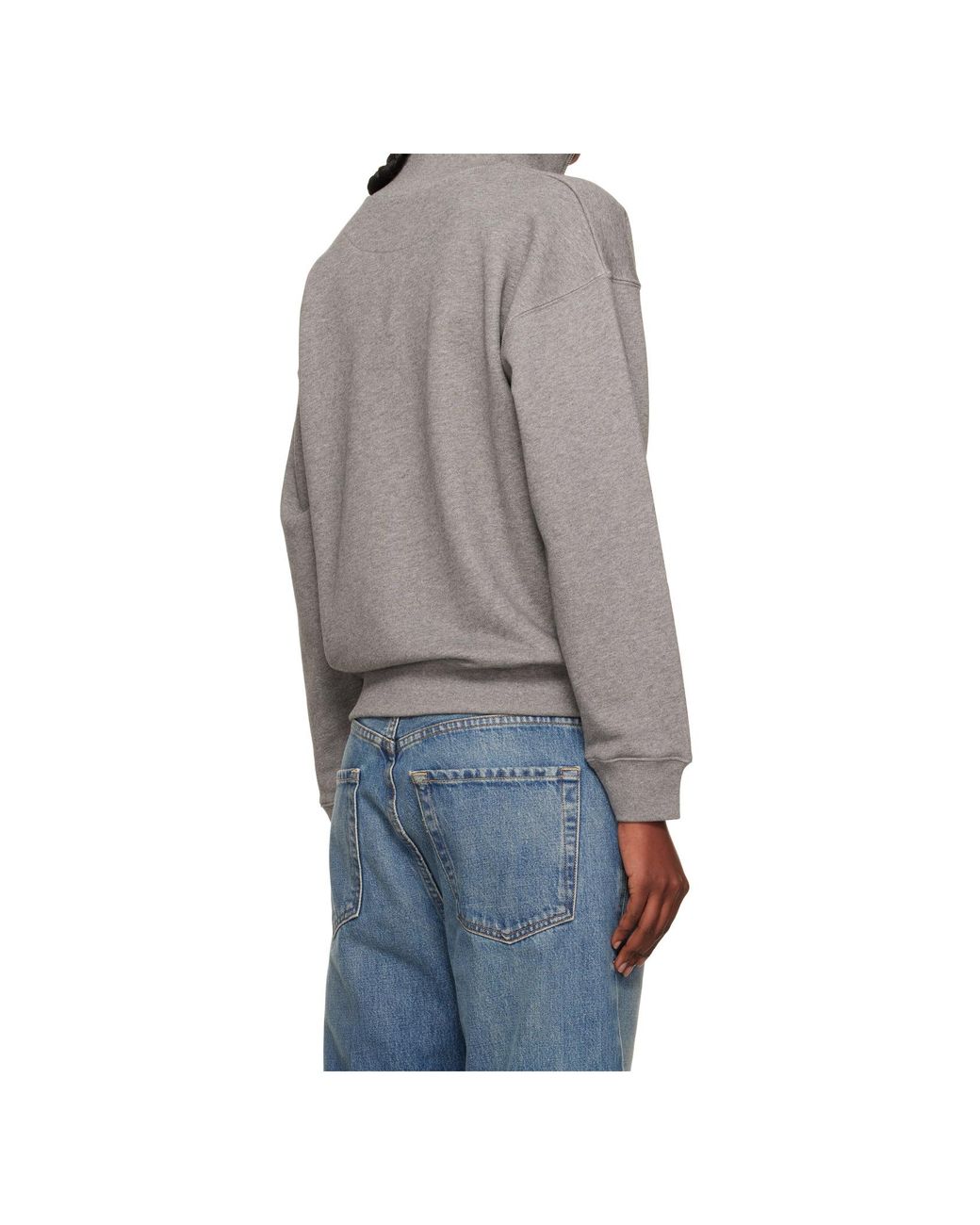 Maison Kitsuné Gray Maison Kitsuné Baby Fox Half Zipped Sweatshirt