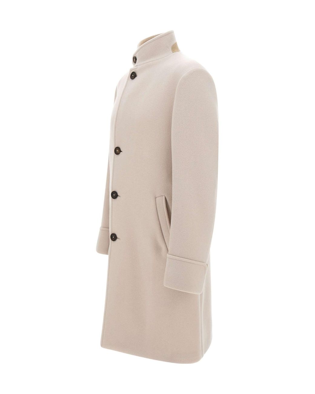 Eleventy Natural Single Breasted Coat for men