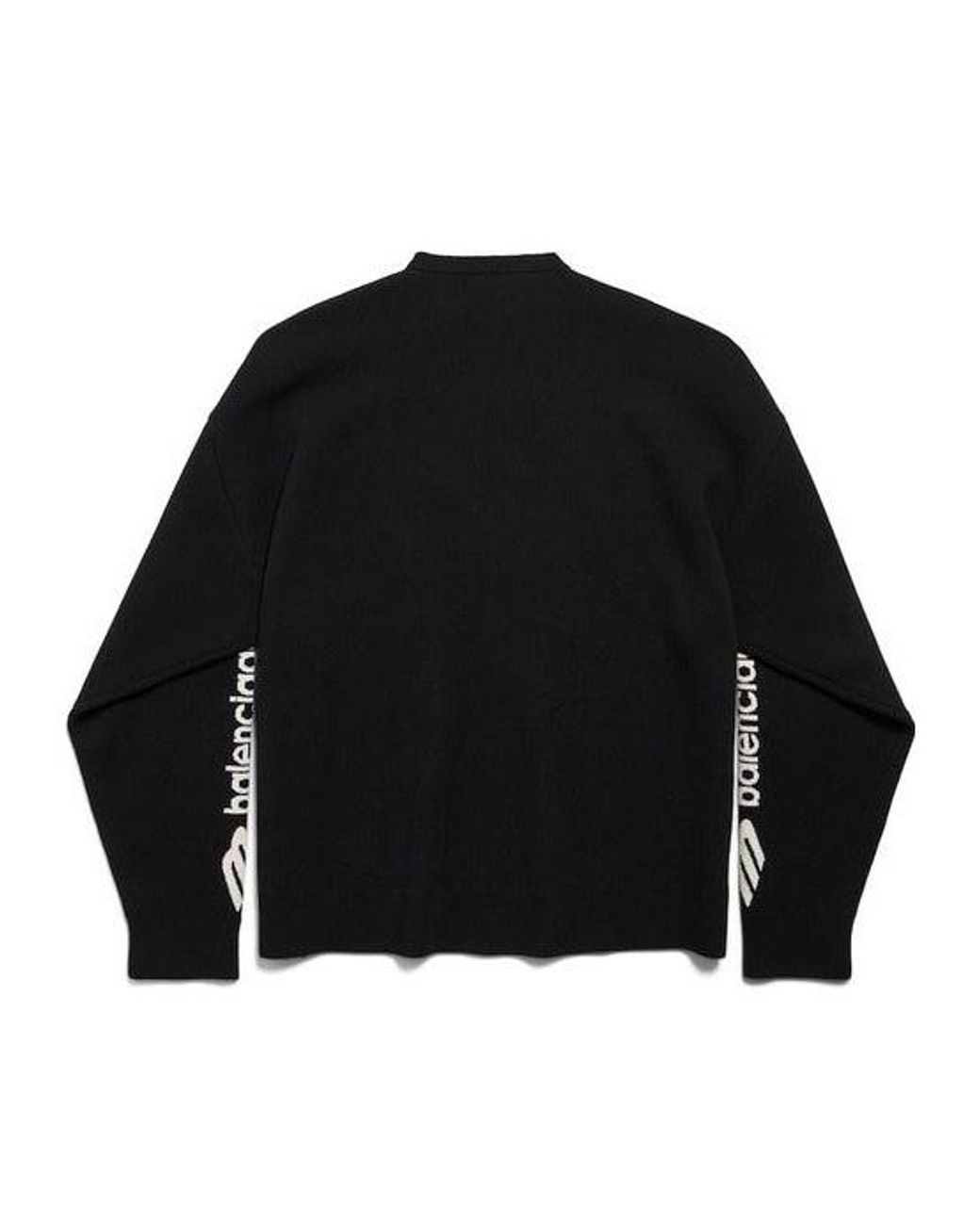 Balenciaga Black 3B Sports Icon Ski Crewneck for men