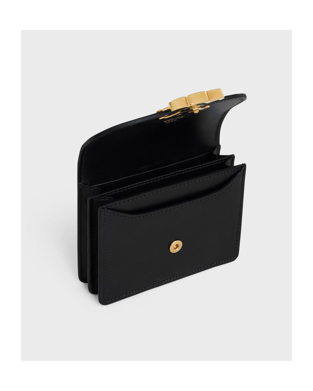 Céline Black Business Card Holder Triomphe