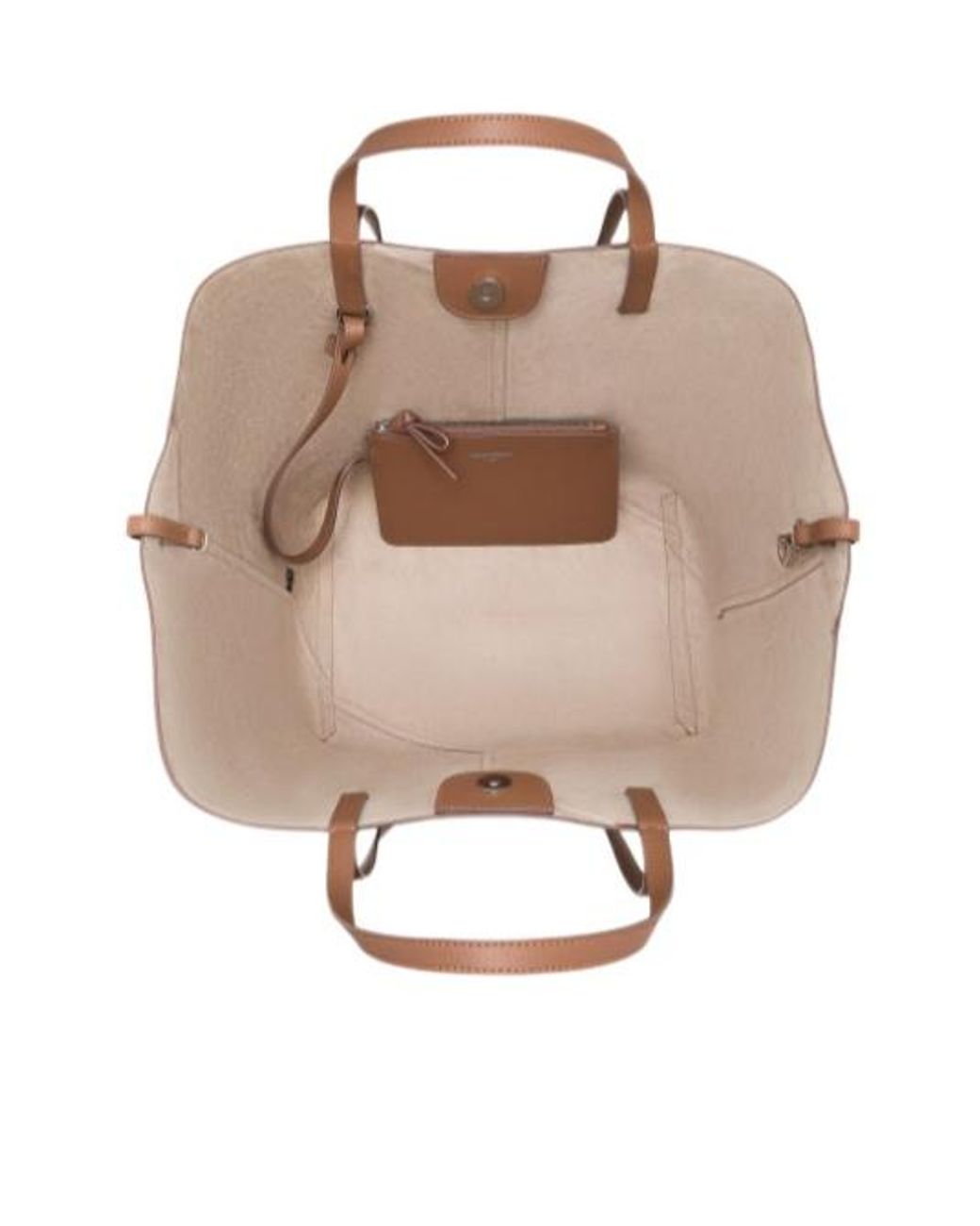 Emporio Armani Brown 1981 Logo-Print Leather Tote Bag