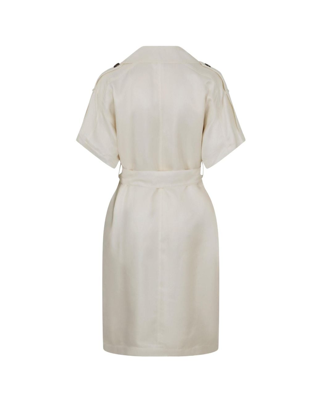 Burberry White Simple Shirt Dress