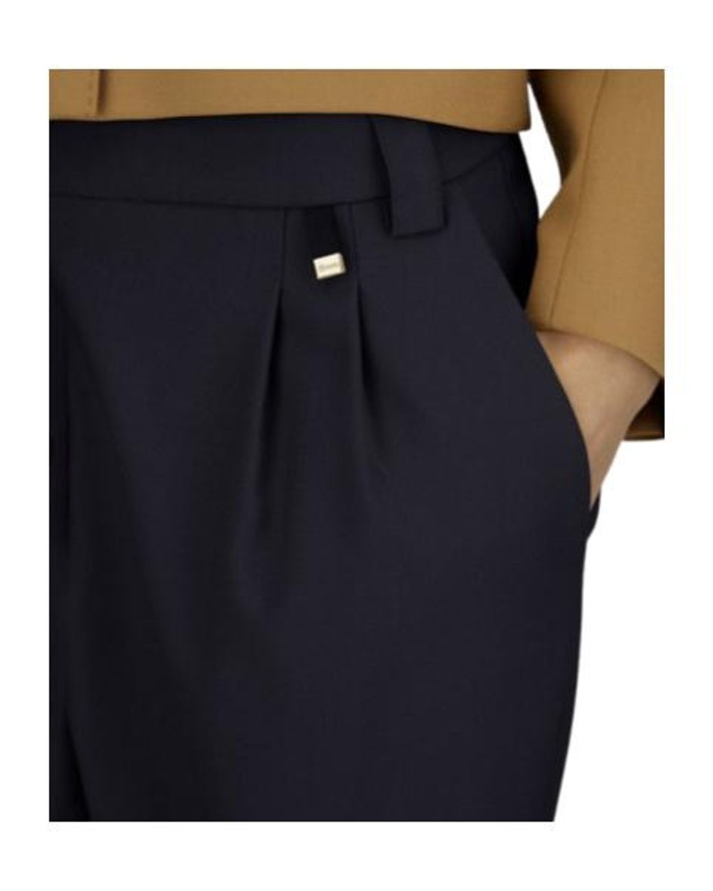 Herno Blue Pleated-Front Trousers