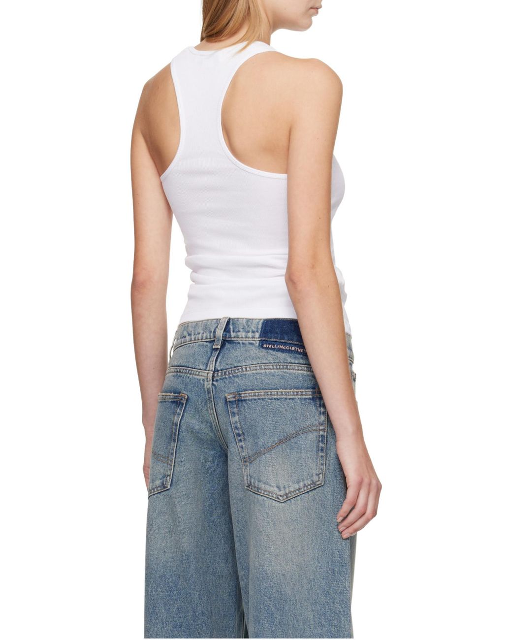 Stella McCartney White Hardcore Slogan Tank Top