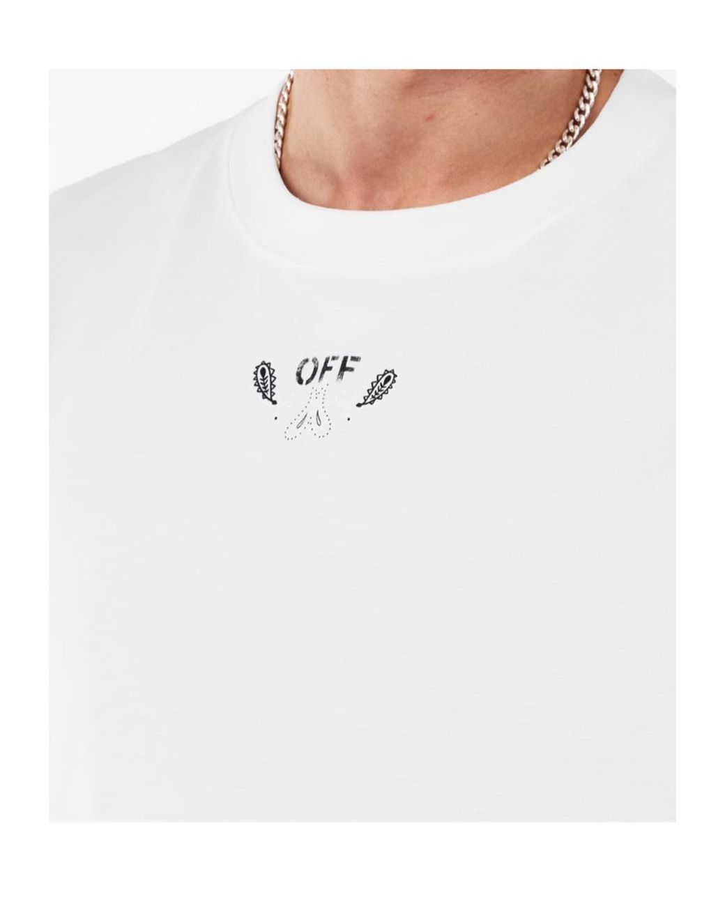 Off-White c/o Virgil Abloh White Logo Crew Neck T-Shirt for men