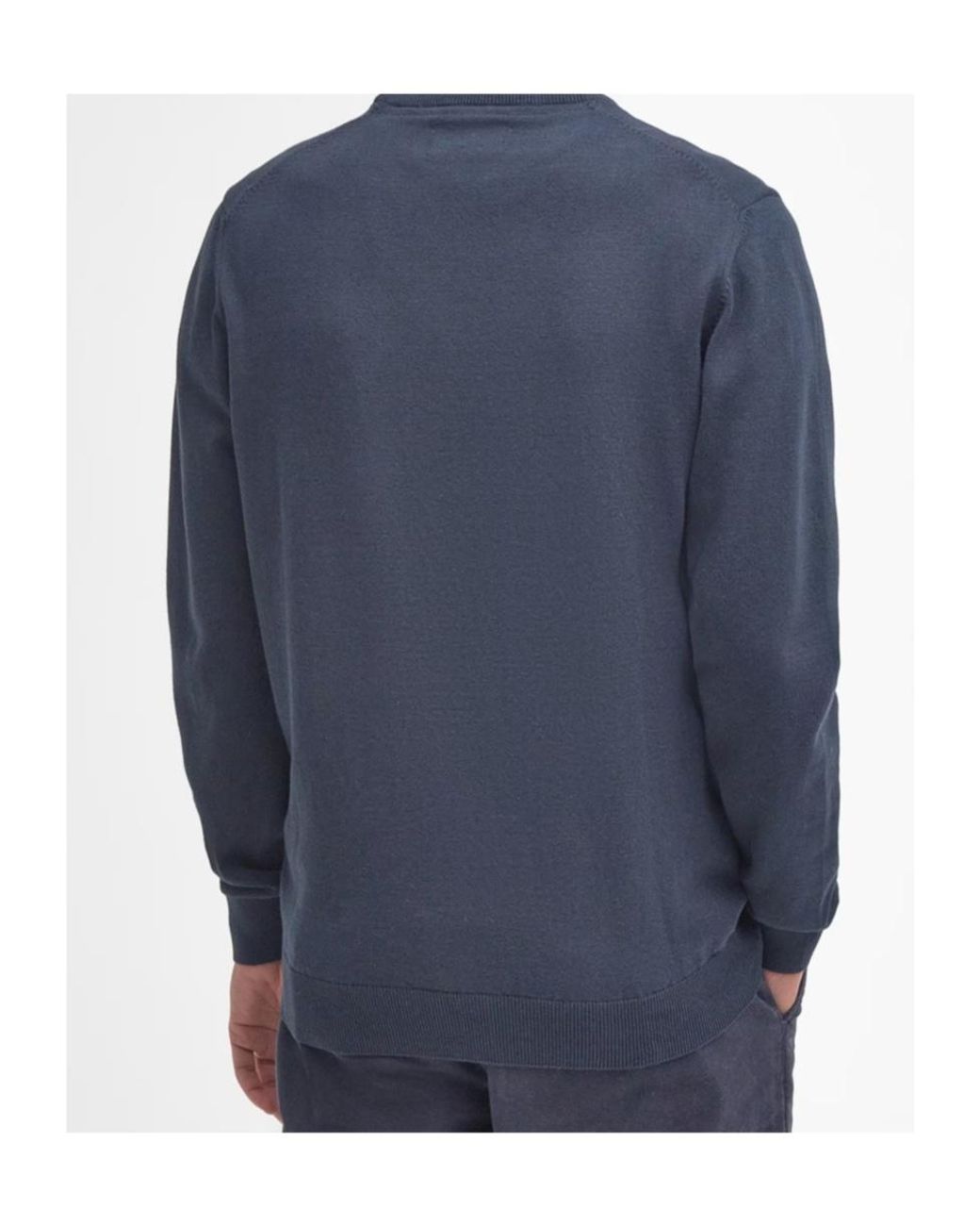 Barbour Blue Crew Neck Jumper for men