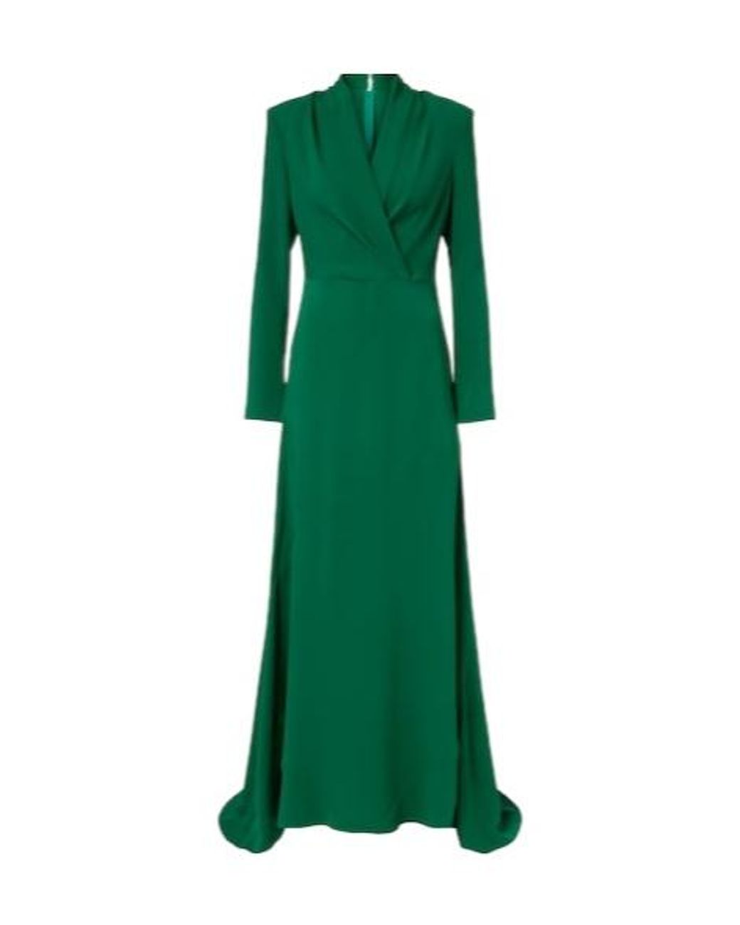 Oscar de la Renta Green Silk-Blend Gown