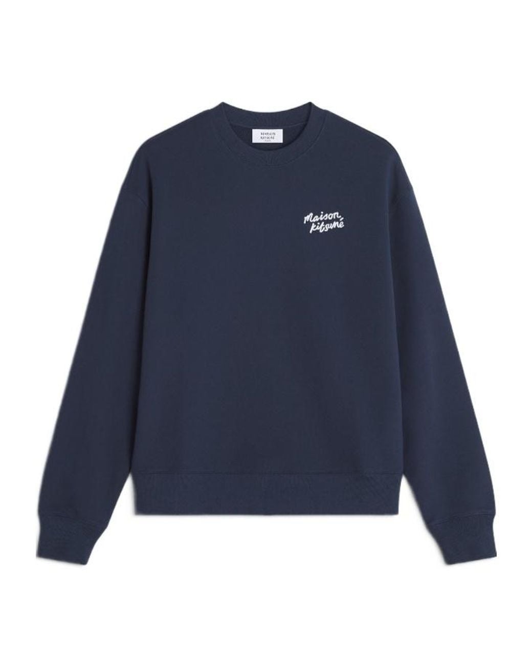 Maison Kitsuné Blue Logo-Print Sweatshirt for men