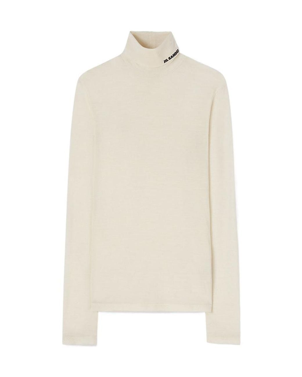 Jil Sander White High-Neck T-Shirt for men