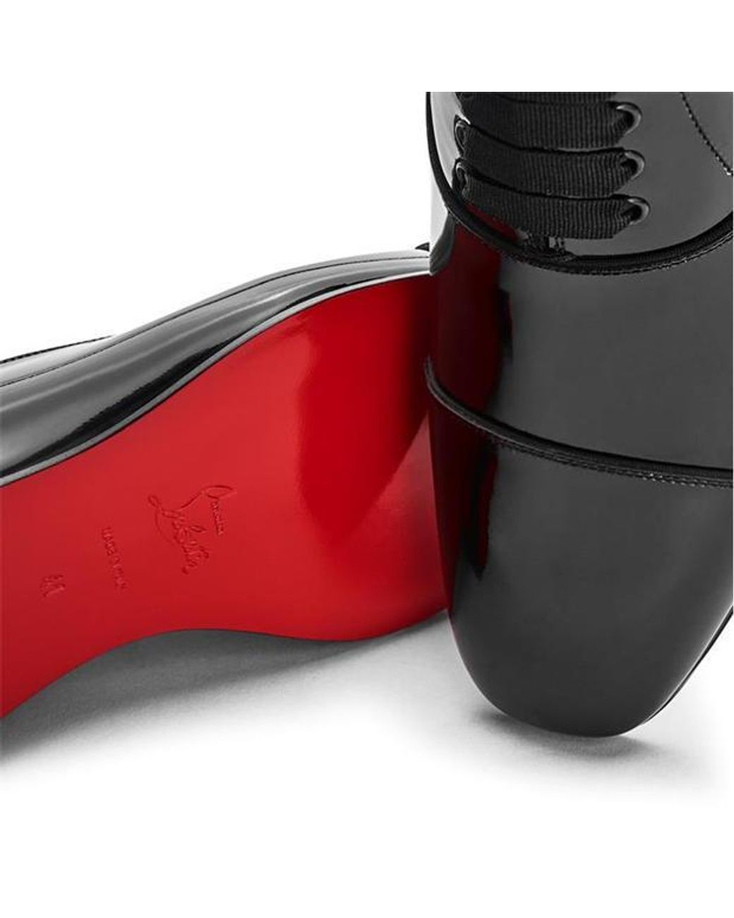 Christian Louboutin Black Lace-Up Business Formal Shoes for men