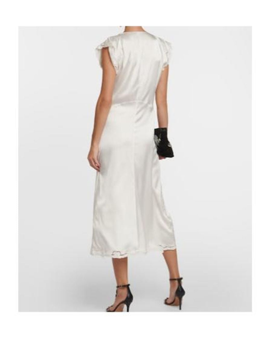 Isabel Marant White Jordina Silk-Blend Midi Dress