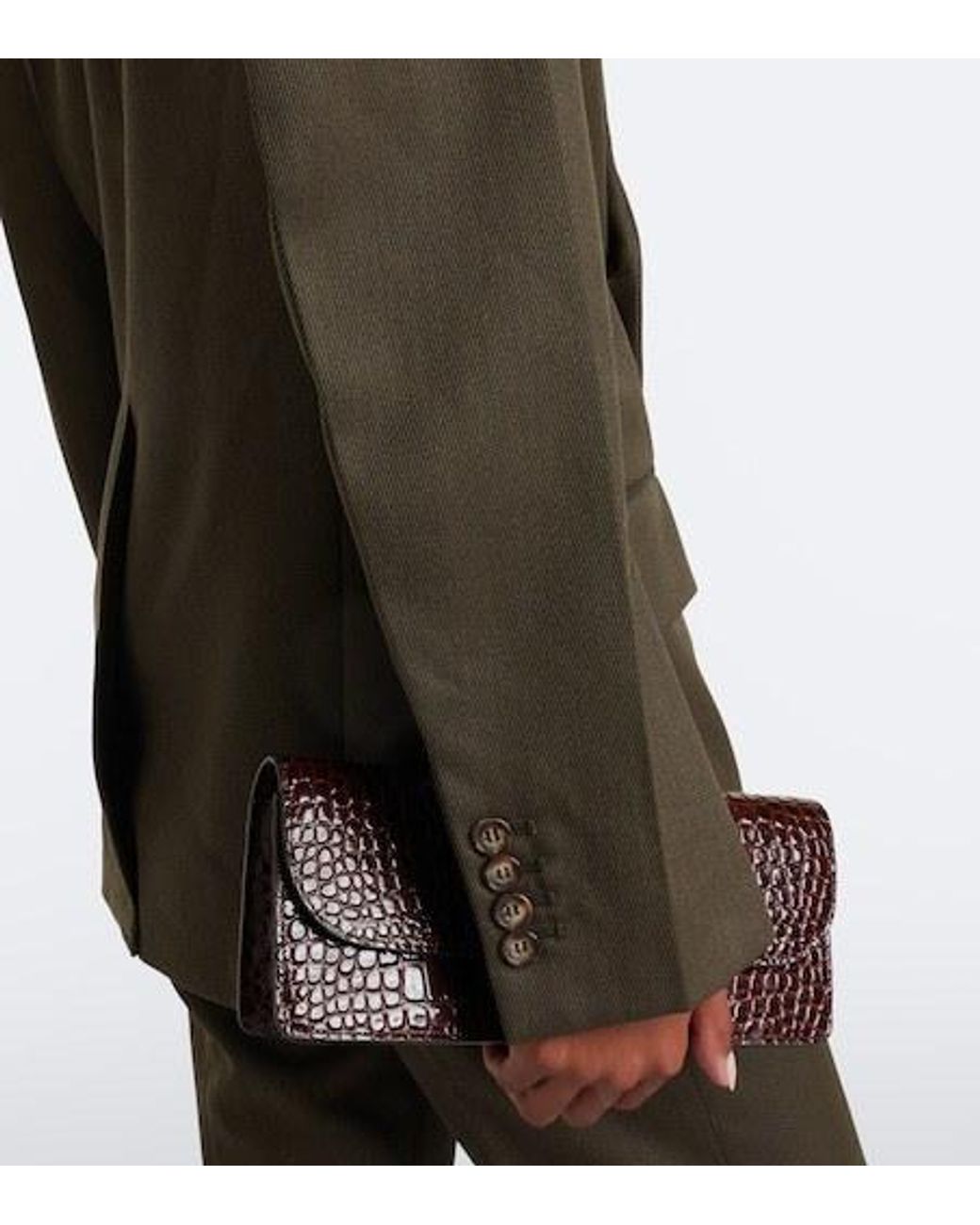 Victoria Beckham Gray Virgin Wool Twill Blazer