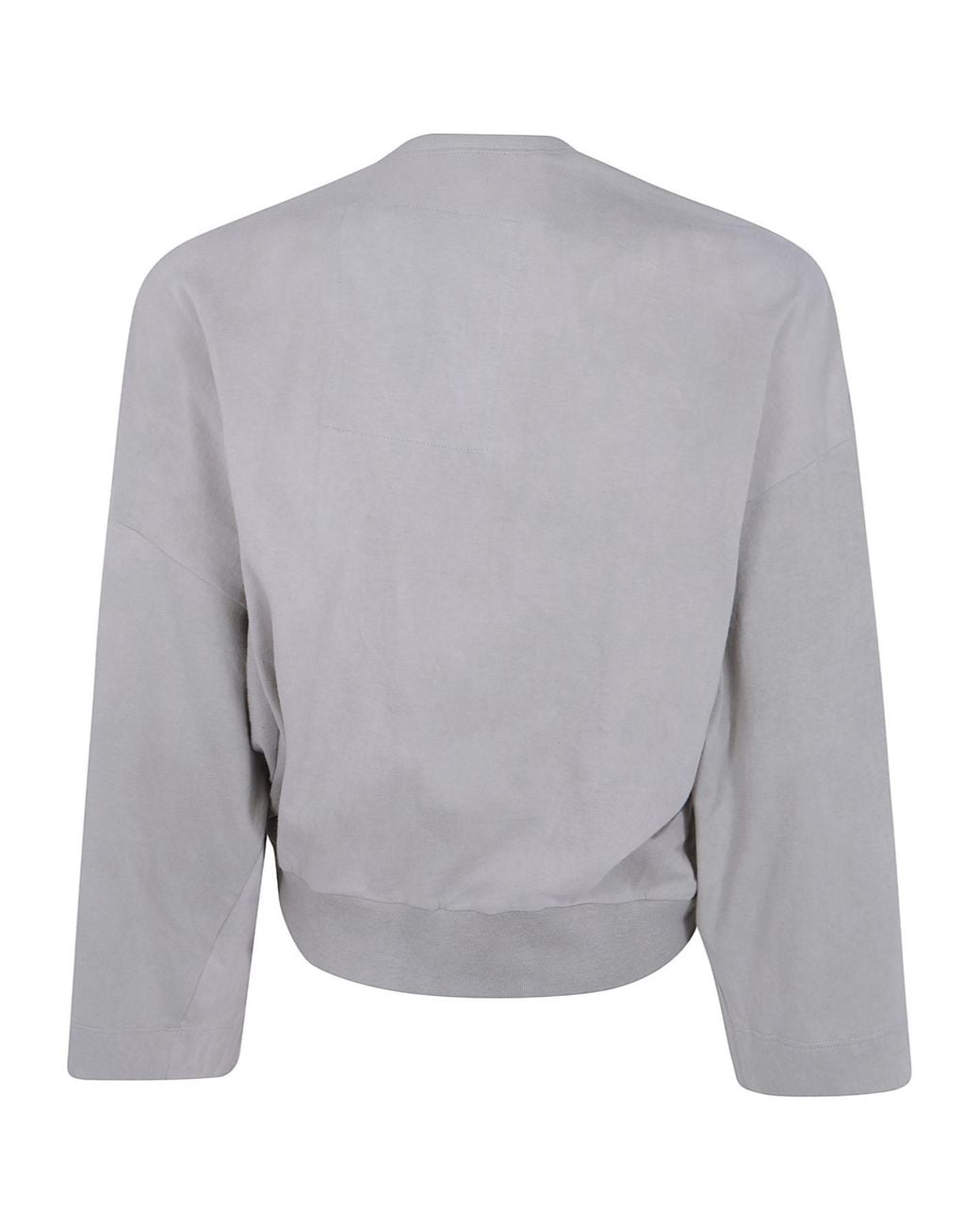 Ziggy Chen Gray Collarless Jersey T-Shirt