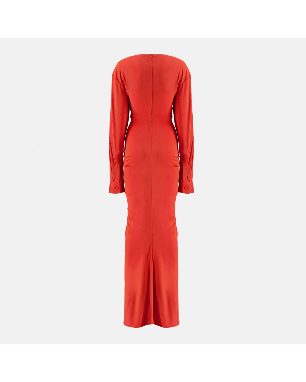 Christopher Esber Red Vivenda Ruched Cut-Out Dress