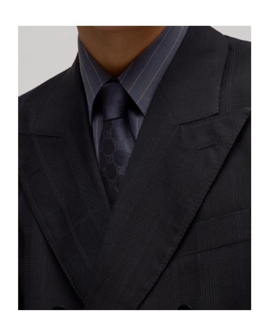 Gucci Blue Gg Jacquard Tie for men
