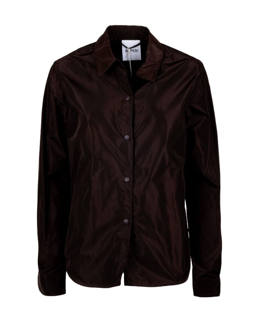 Aspesi Black Long-Sleeve Snap-Button Shirt