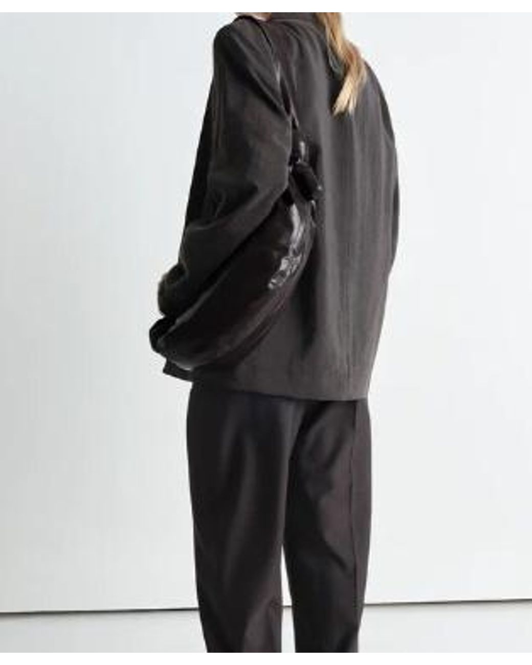 Lemaire Metallic Soft Croissant Shoulder Bag