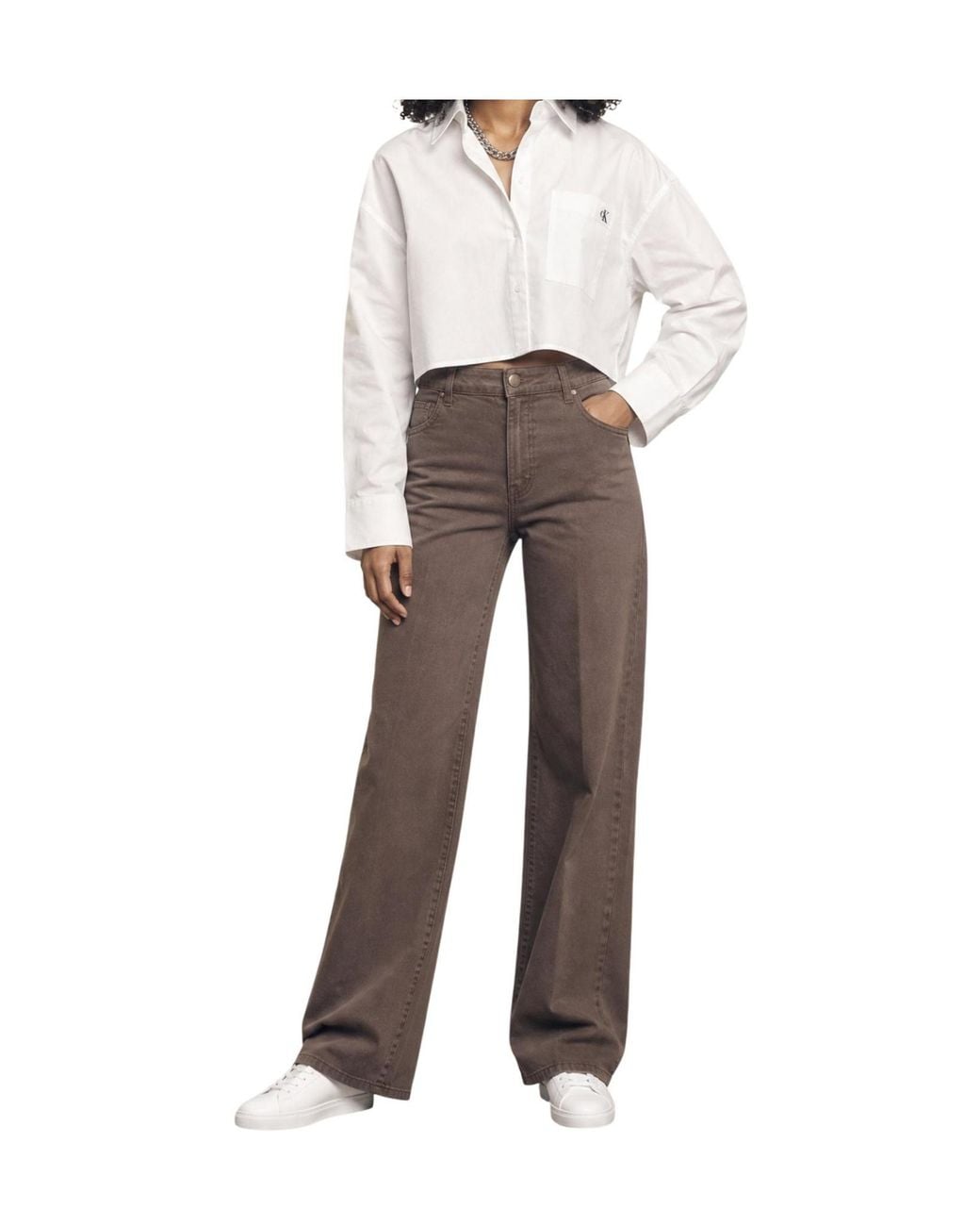 Calvin Klein White Long-Sleeved Shirt