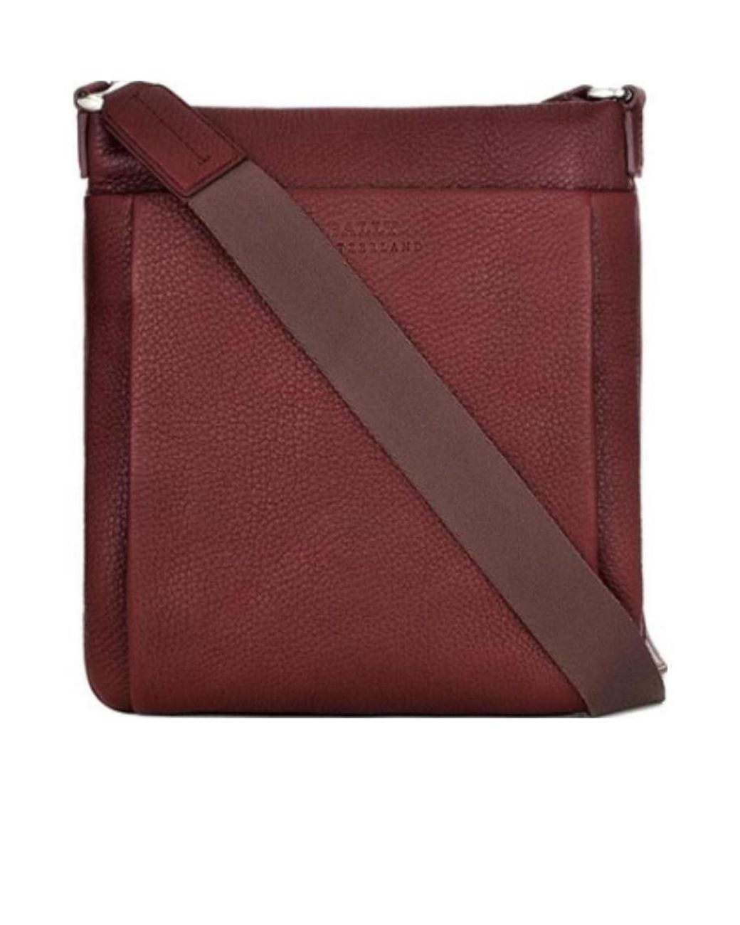Bally Red Logo Details Satchel for men