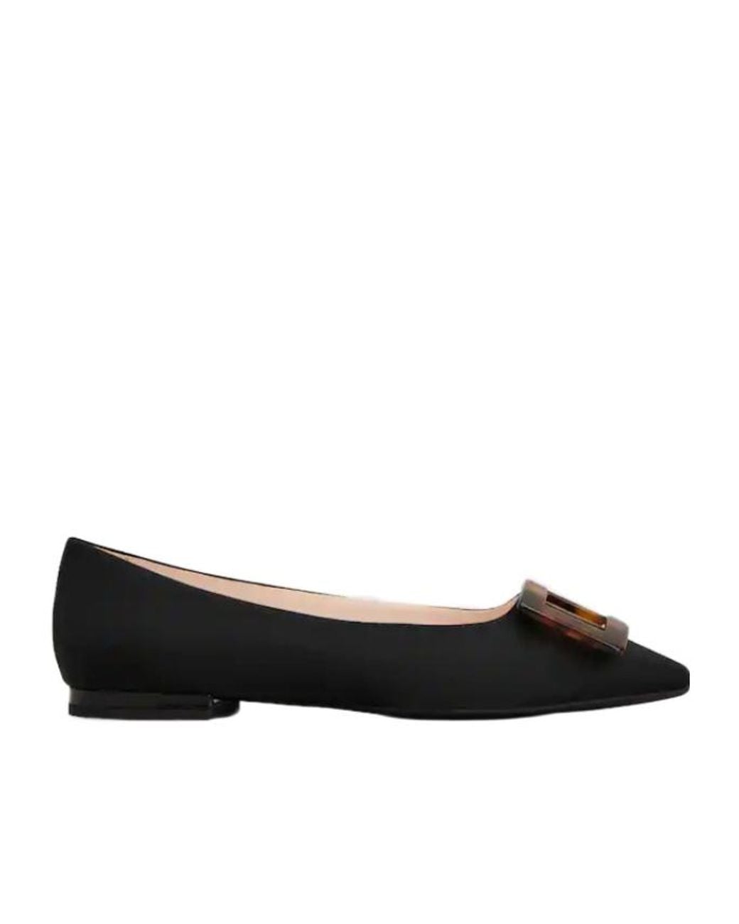 Roger Vivier Black Pointed Toe Flat Shoes