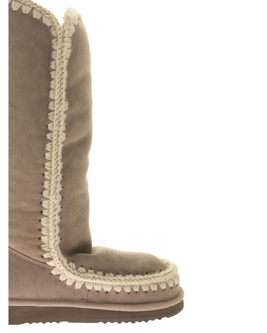 Mou White Hand-Crocheted Eskimo Boots