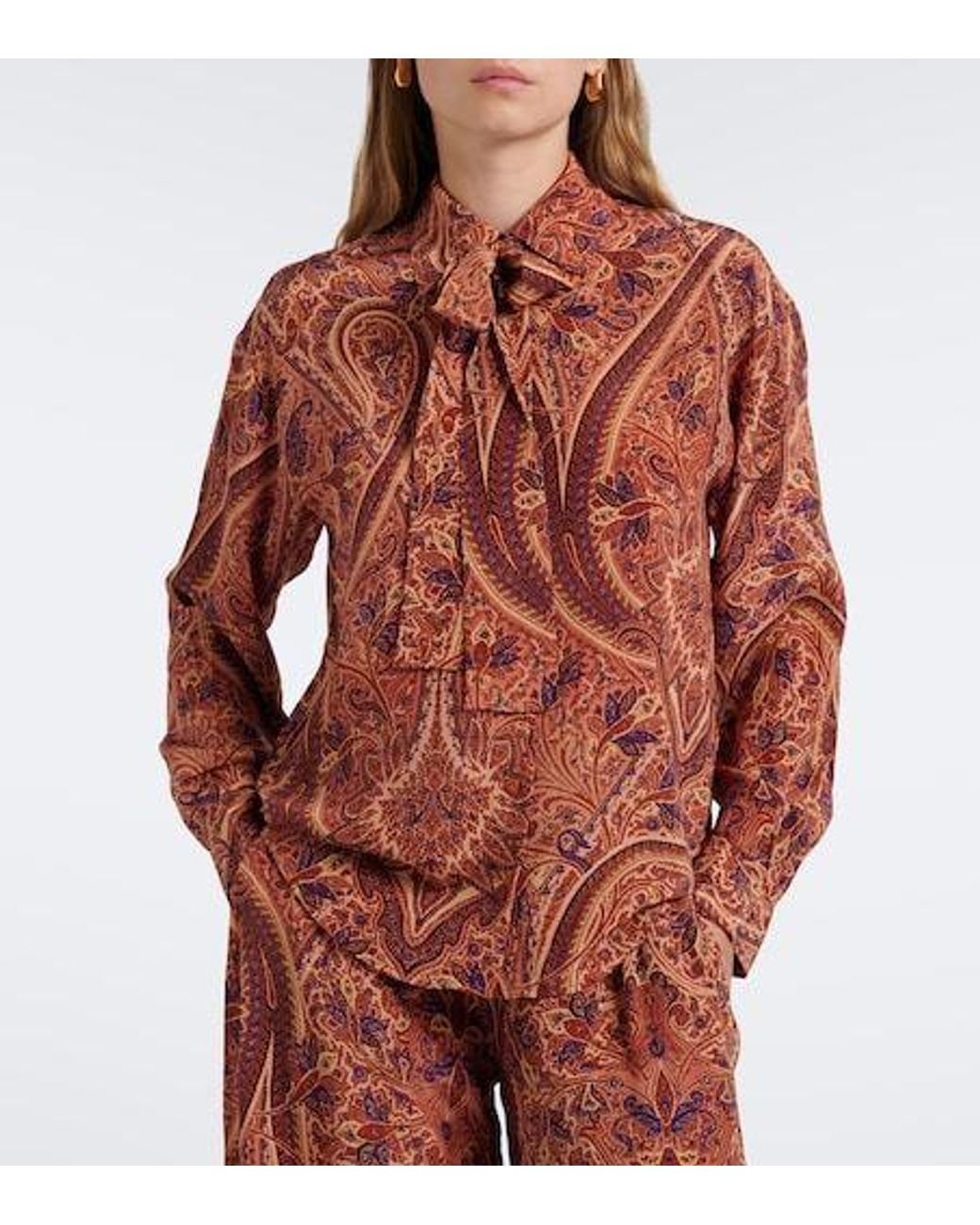 Ulla Johnson Pink Tie-Neck Silk Crêpe De Chine Blouse