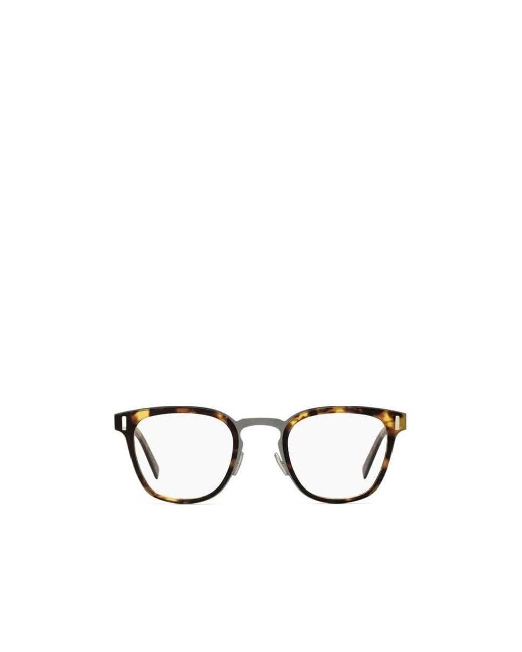 Dior Metallic Eyewear Blacktie2.0O Rectangular Frame Glasses