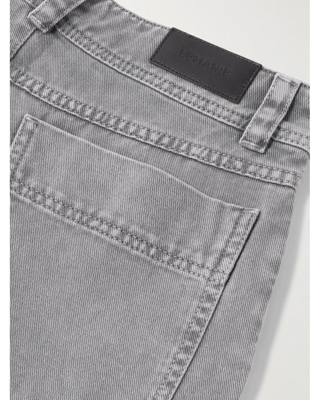Lemaire Gray Snow-Wash Tapered Trousers