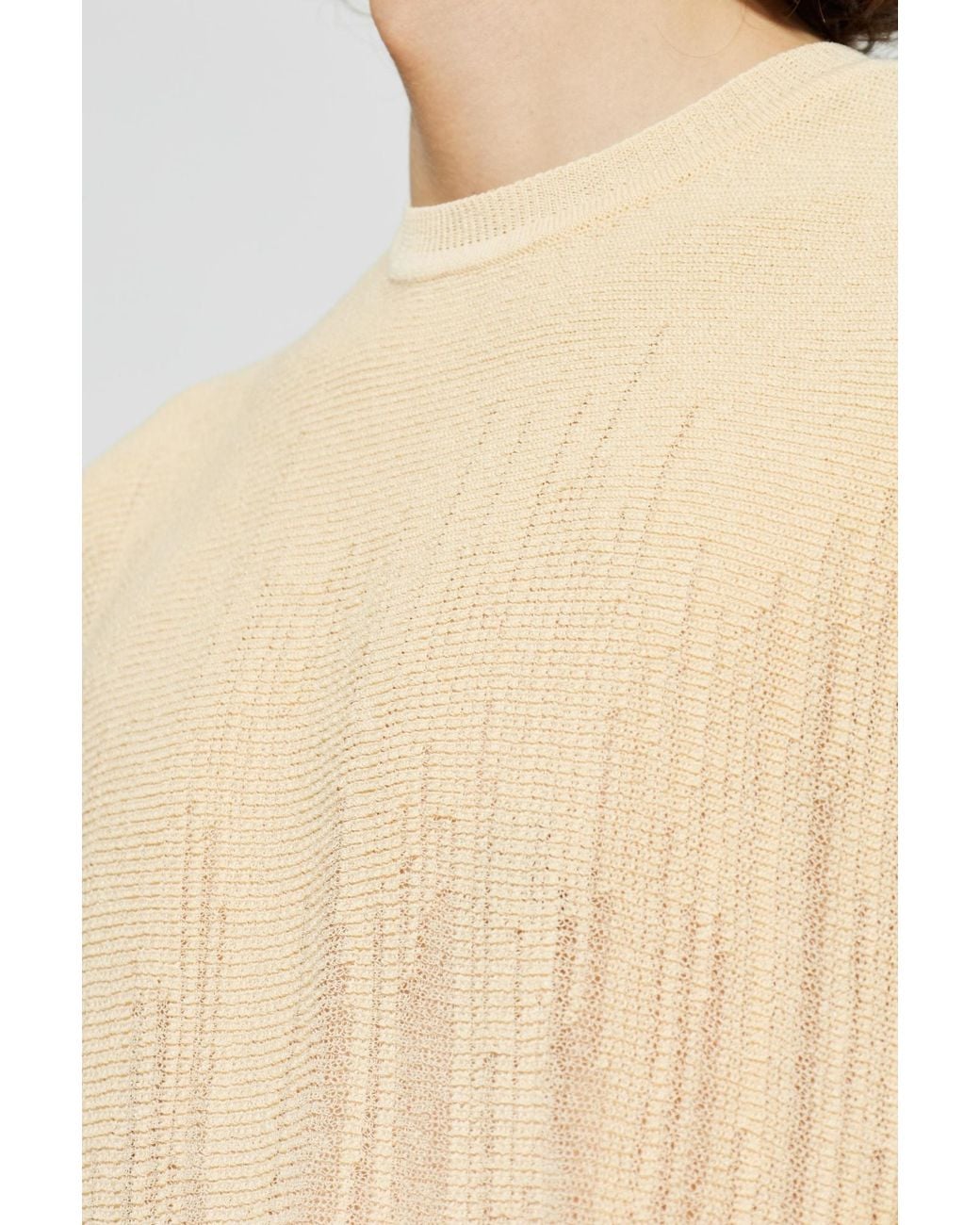 Homme Plissé Issey Miyake Natural Brush Close-Up Round-Neck Top for men