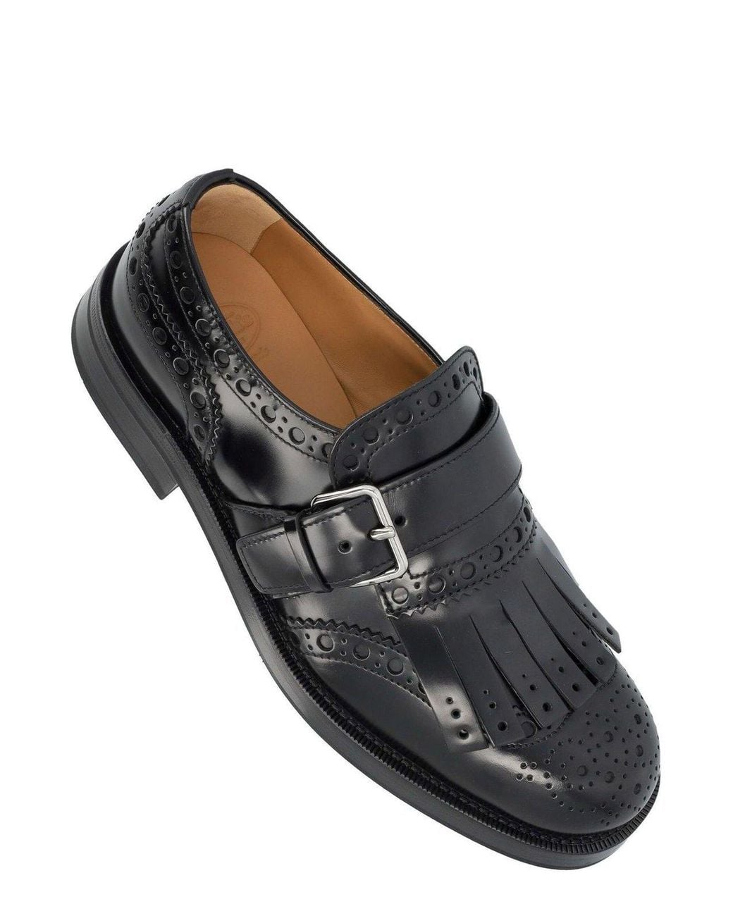 Church's Black Slip On Flat Shoes