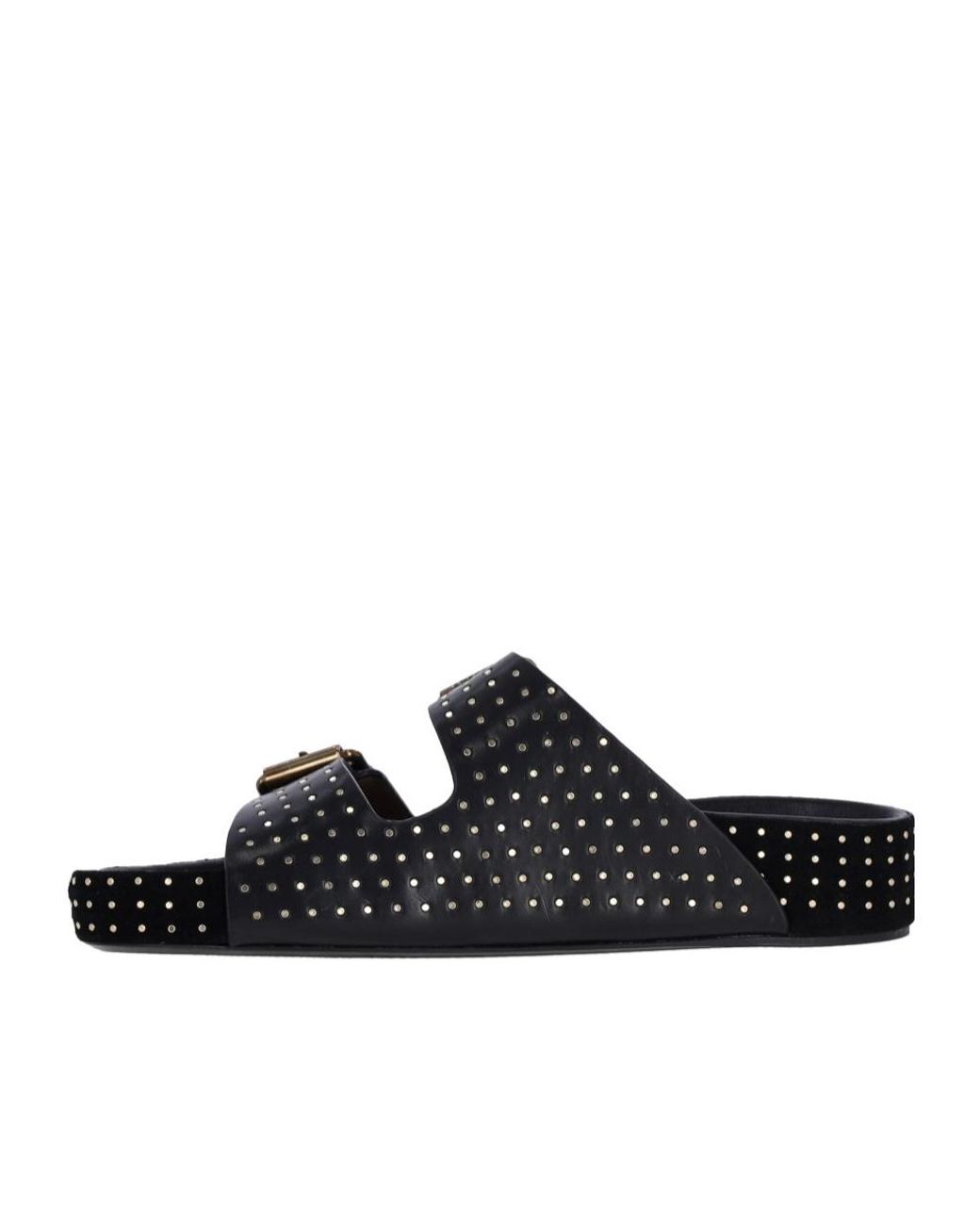 Isabel Marant Black Embellished Slip-On Sandals