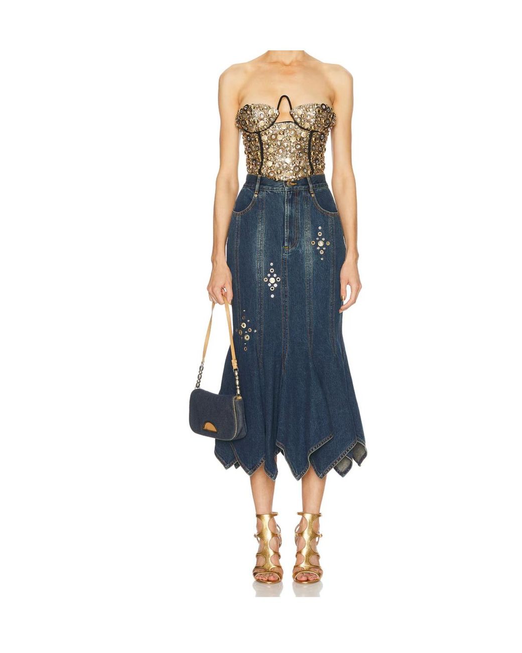 Area Blue Crystal Skirt