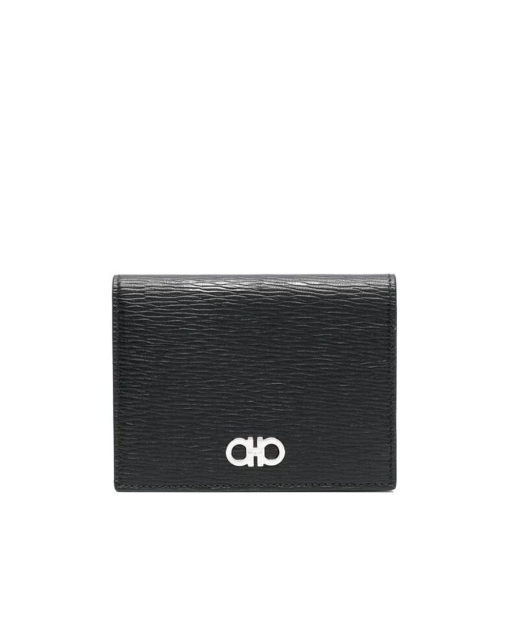 Ferragamo Black Logo Card Bag for men